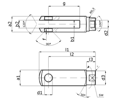  Rotating CLEVISES similar to DIN 71752